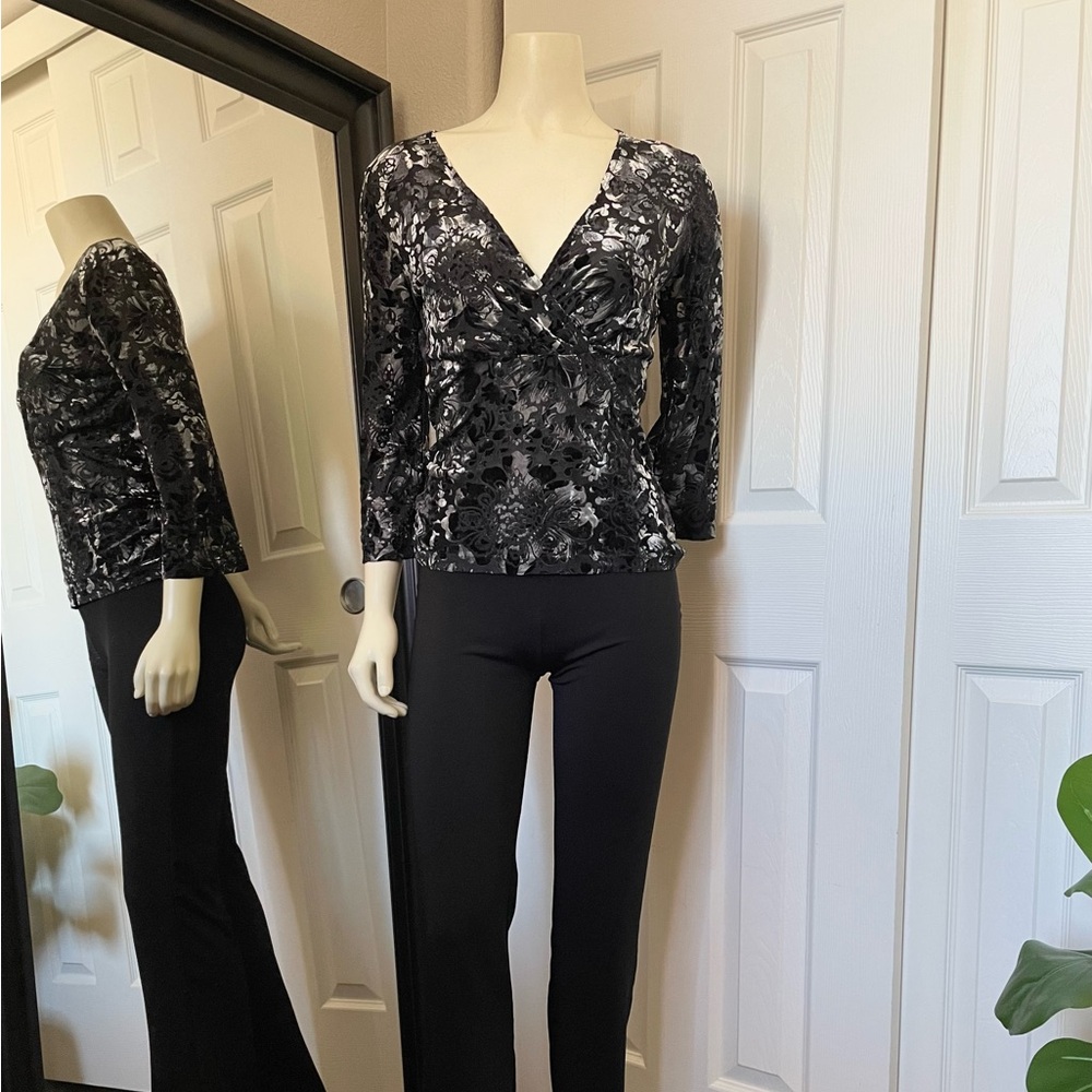 Vintage Nine West Velvet Blouse
